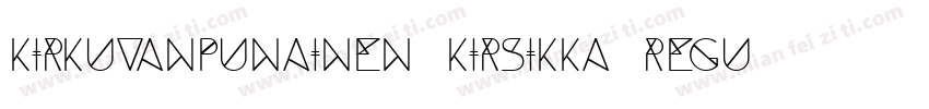 Kirkuvanpunainen kirsikka Regular字体转换